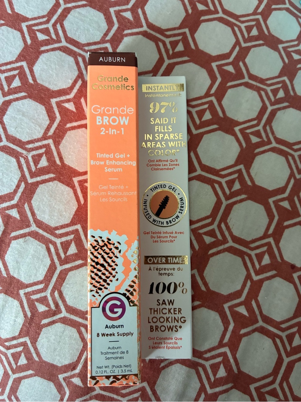GrandeBROW Auburn Brow Serum & Tinted Gel NEW